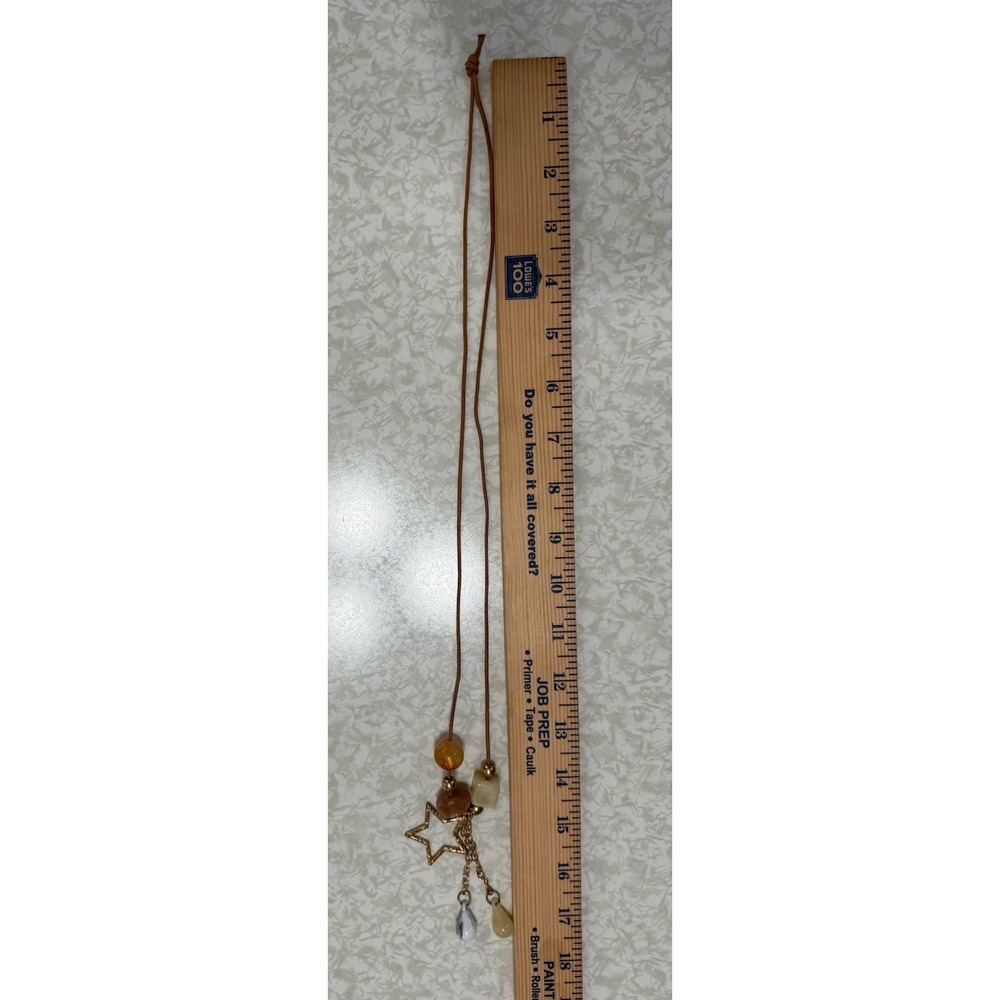 Necklace With A Star And Beads 14 1/2" Long